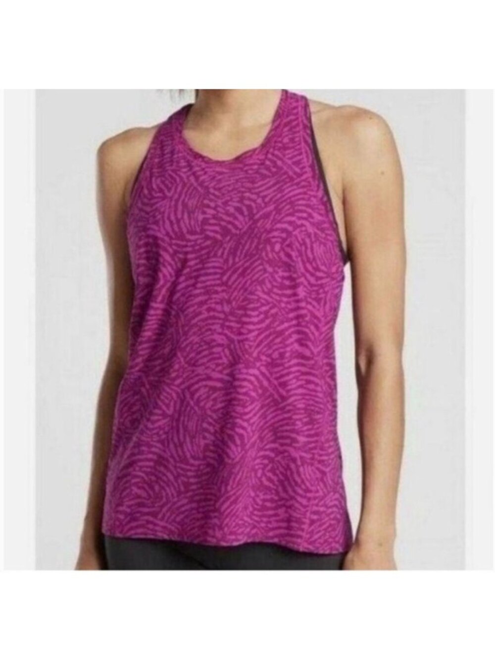 NEW Athleta UPF Ultimate Train Tank Fuchsia Printed NWT Lightweight Train Active